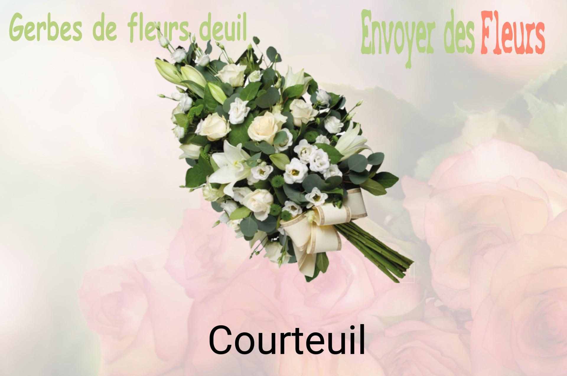 Gerbe de fleurs de deuil livrée à Courteuil